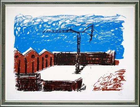 Serigrafia Lüpertz - Forumsmauern (Baukran)