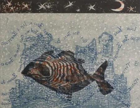 Litografia Lurcat - Carpe de lune