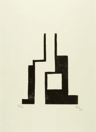 Incisione Su Legno Maatsch - Ohne Titel (No Title)