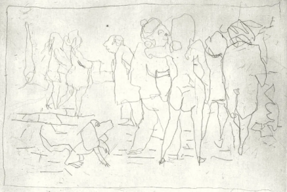 Acquaforte E Acquatinta Maccari - Nell'orto di Mino Maccari