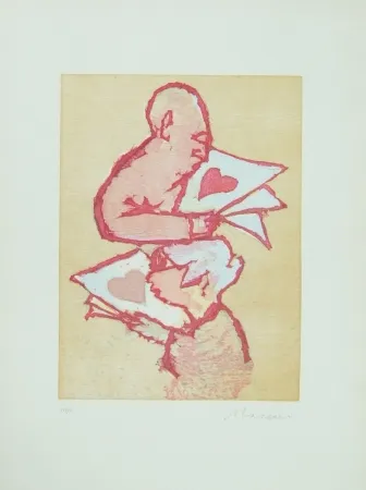 Linoincisione Maccari - Senza titolo