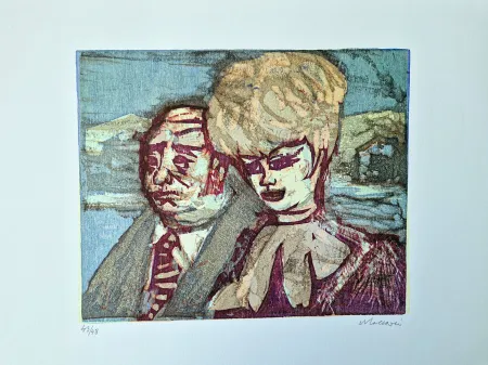 Incisione Su Legno Maccari - Vivo di volata II