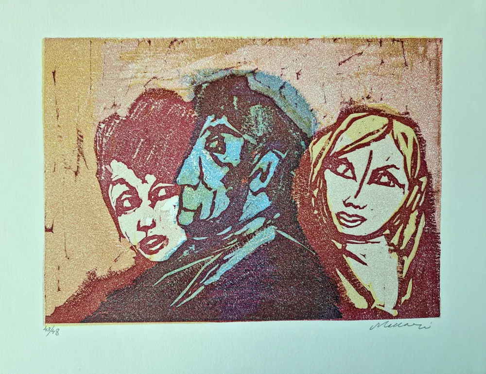 Linoincisione Maccari - Vivo di volata III