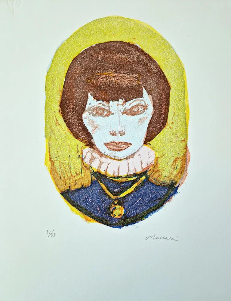 Linoincisione Maccari - Vivo di volata VII