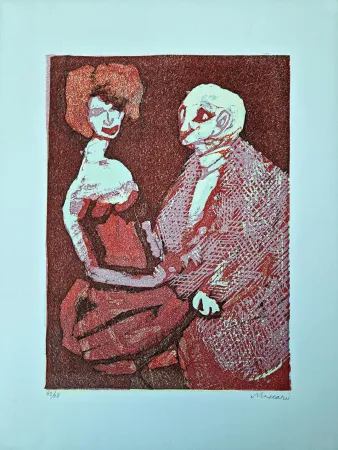 Linoincisione Maccari - Vivo di volata X