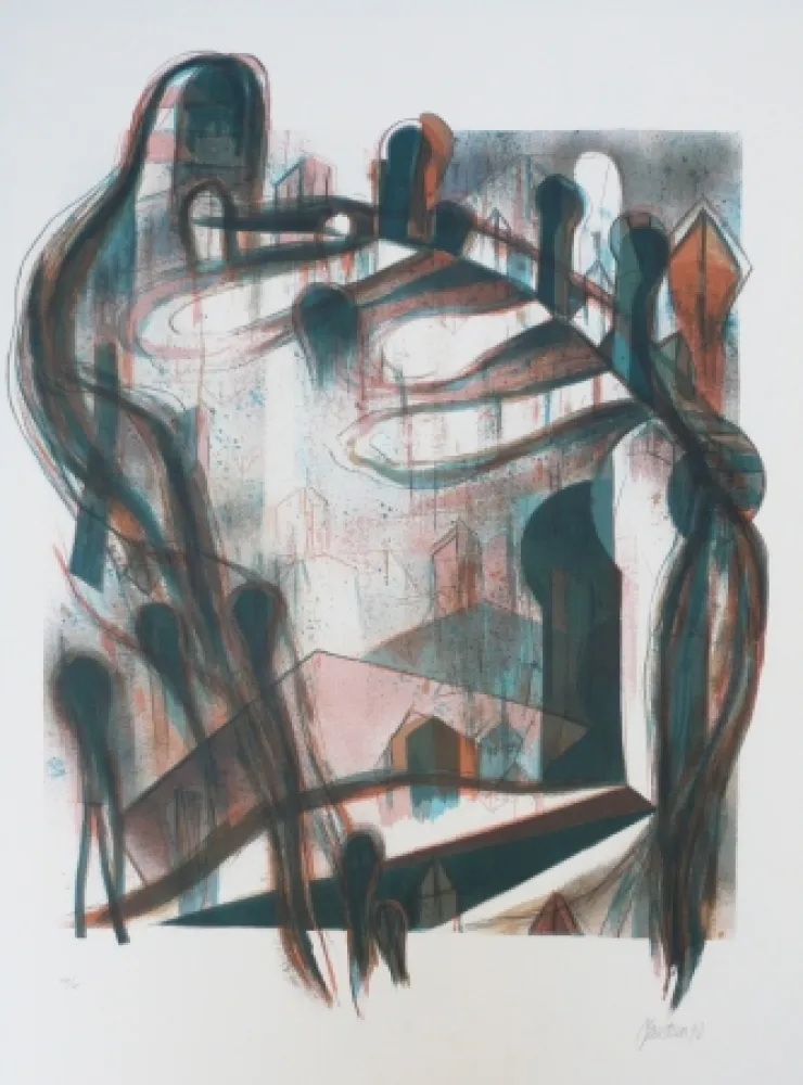 Litografia Macotela - Nocturno y sombras