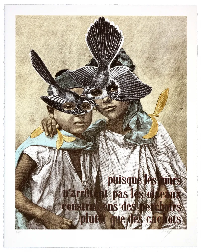 Litografia Madame - Puisque les murs