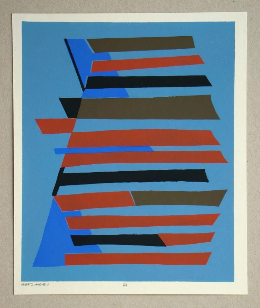 Pochoir Magnelli - Composition abstrait