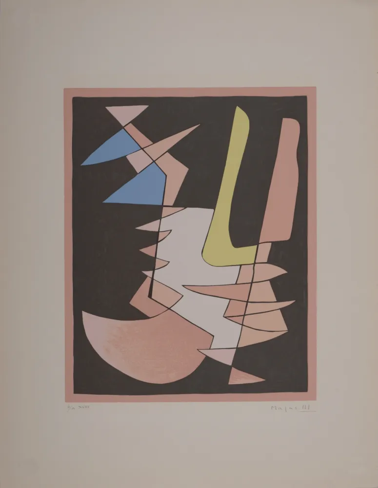 Serigrafia Magnelli - Opposition, 1953 - Hand-signed