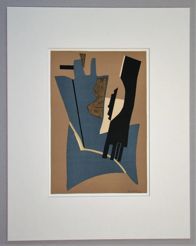 Litografia Magnelli - Papier collé - 1948