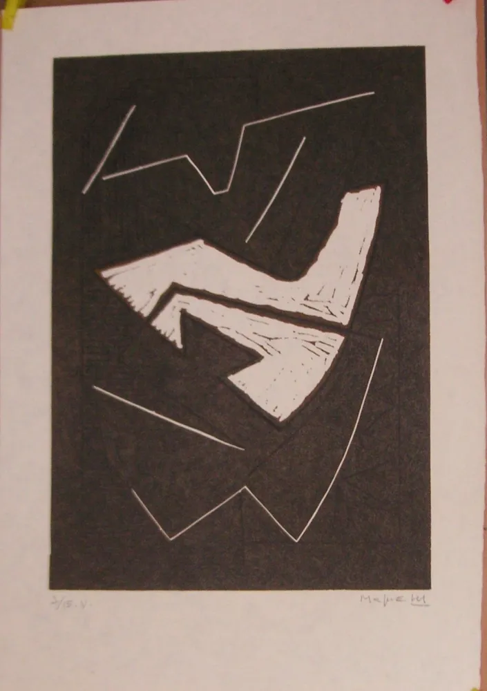Linoincisione Magnelli - Sans titre, 1968