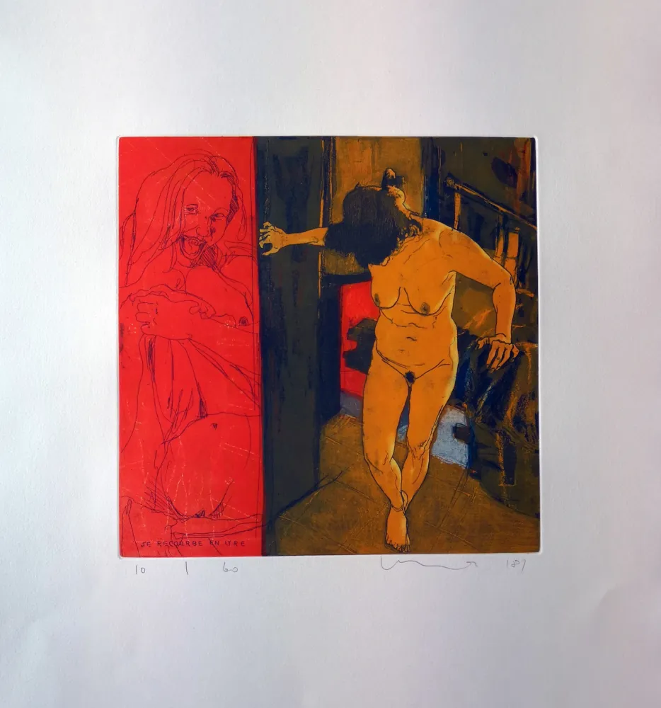 Acquaforte E Acquatinta Mair - Se recourbe en Lyre