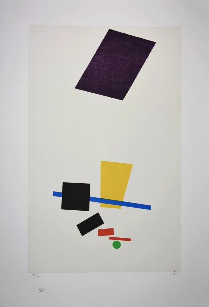 Litografia Malevitch - Réalité peinte d'un joueur de football / Painterly Realism of a Football Player, 1915