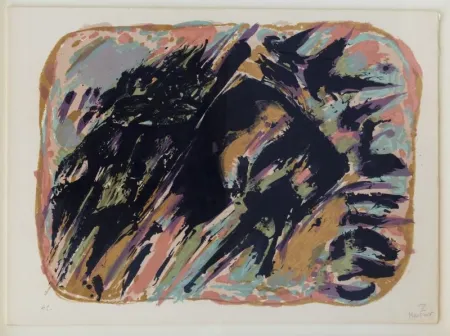 Litografia Manessier - Composition abstraite 
