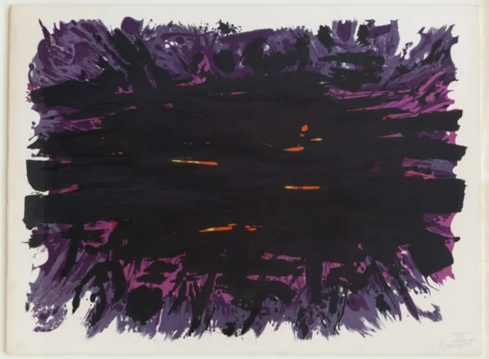 Litografia Manessier - Composition abstraite 