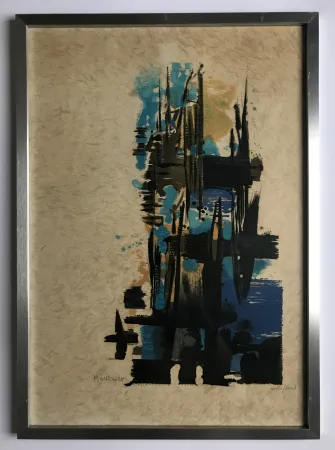 Litografia Manessier - Élégie pour Martin Luther King I