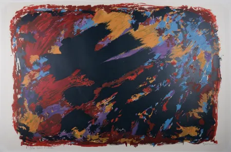 Litografia Manessier - Le procès de Burgos II