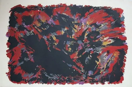 Litografia Manessier - Le procès de Burgos II