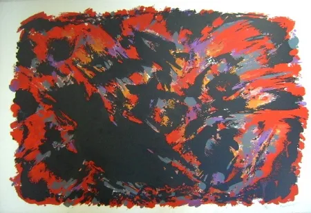 Litografia Manessier - Procès de Burgos II