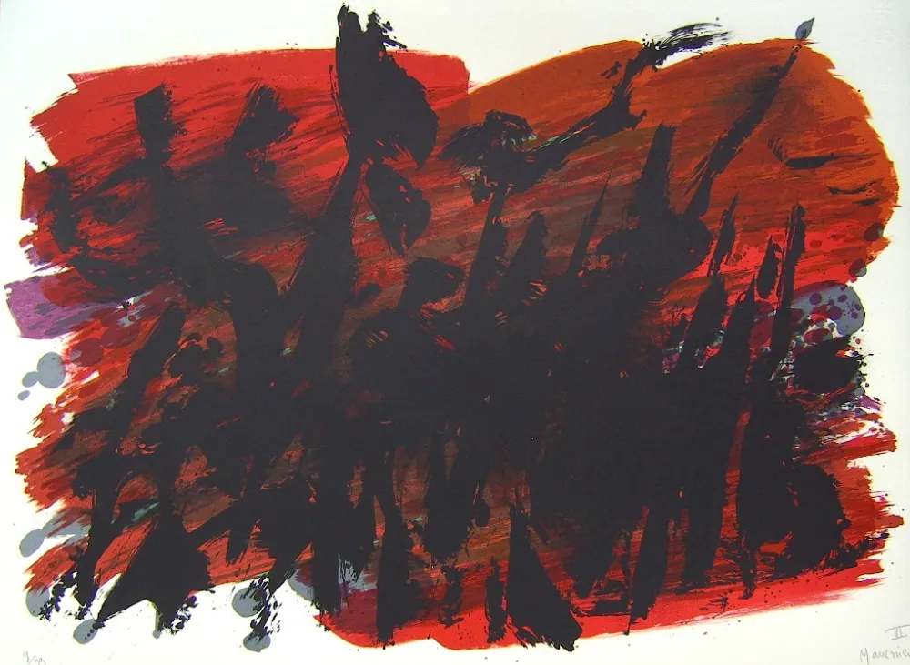 Litografia Manessier - Suite de Paques VI, La Cohorte