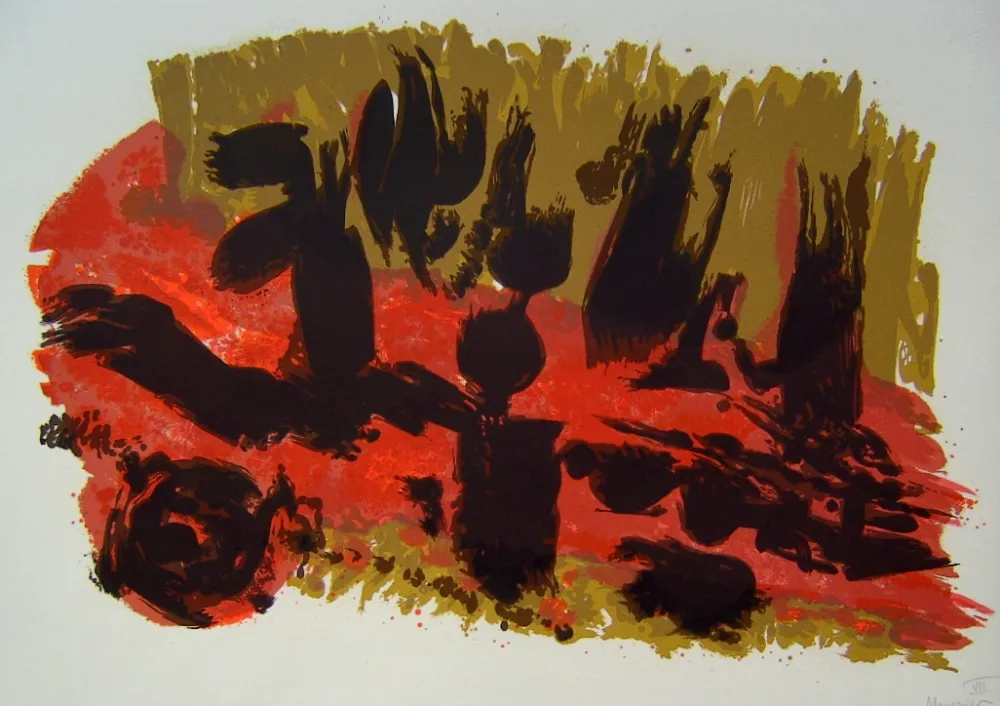 Litografia Manessier - Suite de Paques VII, Les Saintes Femmes