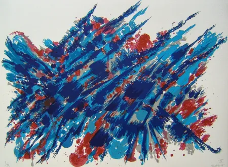 Litografia Manessier - Suite de Paques X, Le Sang et l'eau