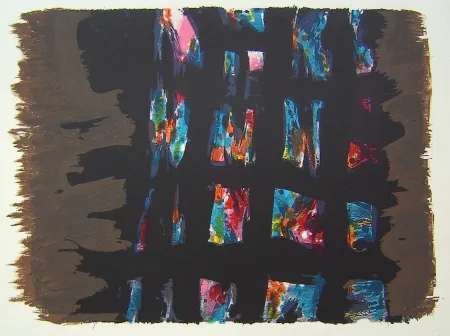 Litografia Manessier - Suite de Paques,III, L'Emprisonnement 