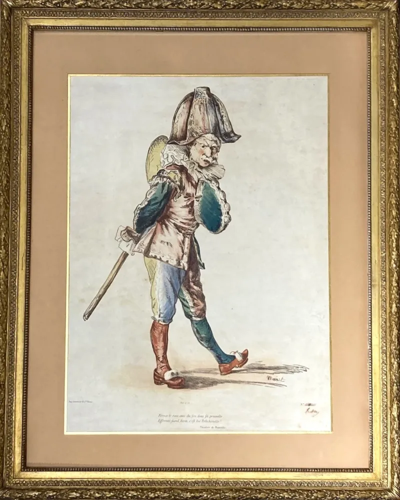 Litografia Manet - Polichinelle, 1874. Signée