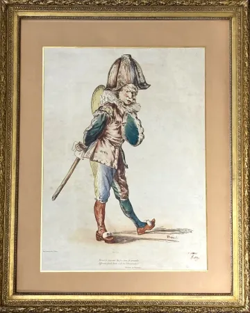 Litografia Manet - Polichinelle, 1874. Signée