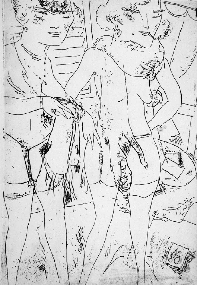 Acquaforte Manfredi - Due modelle