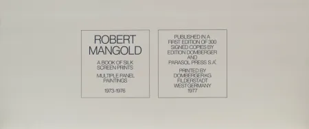 Serigrafia Mangold - A book of silkscreen prints