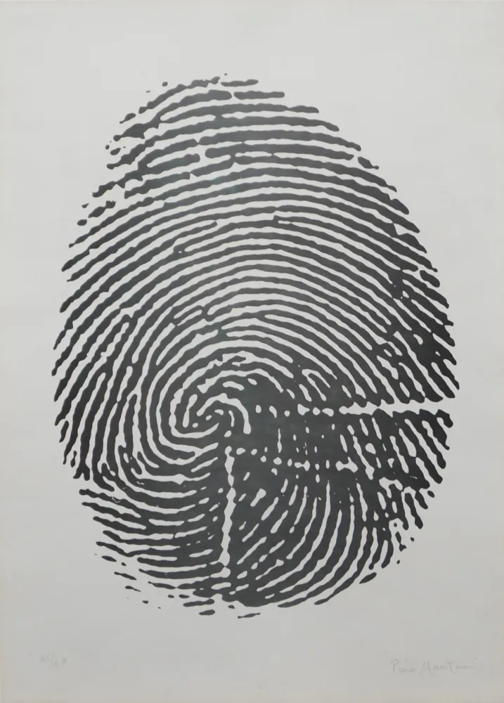 Litografia Manzoni - Impronta del pollice destro