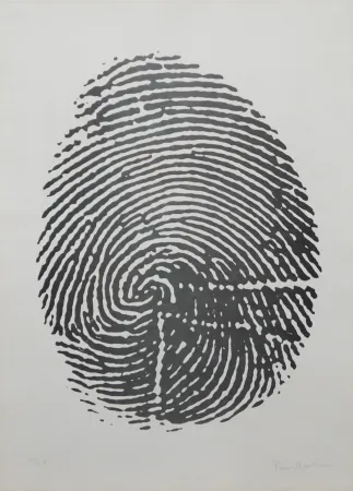 Litografia Manzoni - Impronta del pollice destro