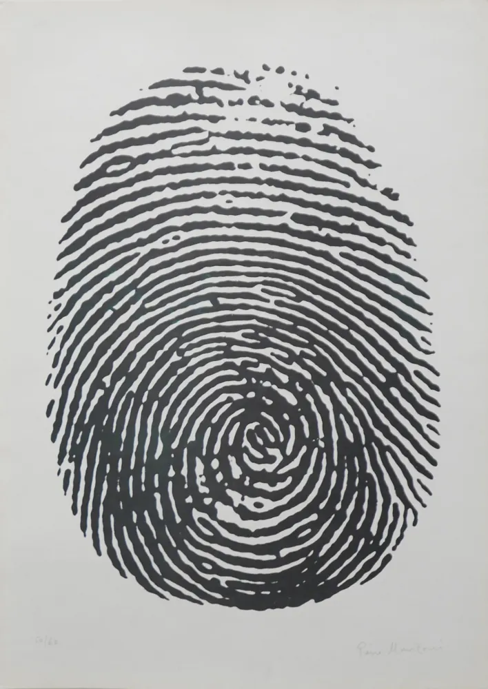 Litografia Manzoni - Impronta del pollice sinistro