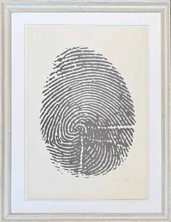 Non Tecnico Manzoni - Piero Manzoni (1933-1963) - Left thumbprint - Photolithograph on paper - 1960