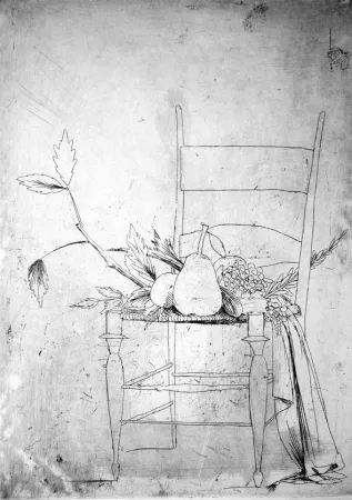 Acquaforte Manzu - La seggiola