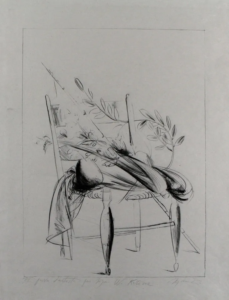 Litografia Manzu - Natura morta