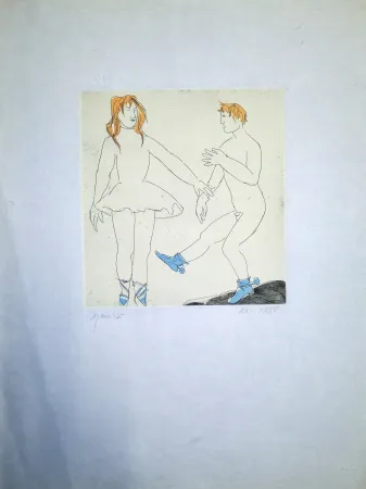 Acquaforte Manzu - Passo di danza a due