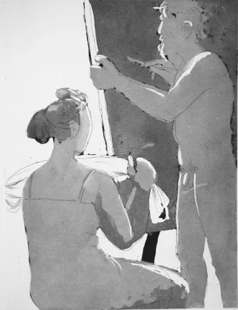 Acquaforte E Acquatinta Manzu - Pittore e modella