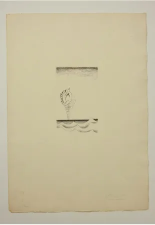 Acquaforte Marcoussis - Chantre, planche 8 pour « Alcools »