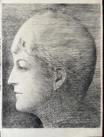 Incisione Marcoussis - La mère de l'artiste en 1900