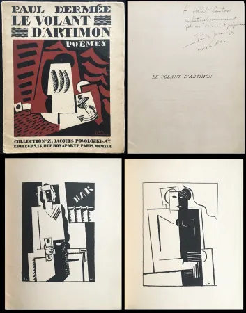 Libro Illustrato Marcoussis - Paul Dermée : LE VOLANT D'ARTIMON. POÈMES. Exemplaire avec envoi 