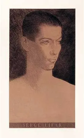Incisione Marcoussis - Portrait de Serge Lifar