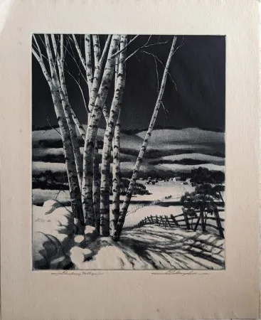 Acquaforte E Acquatinta Margolies - Slumbering Meadows (or 