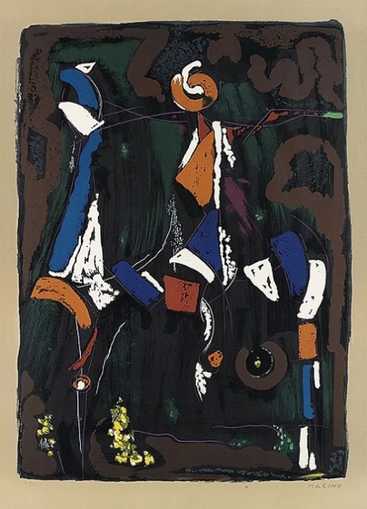 Litografia Marini - Bunter Reiter II