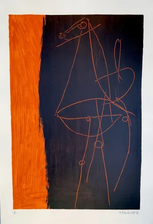 Litografia Marini - Coposizione, 1955