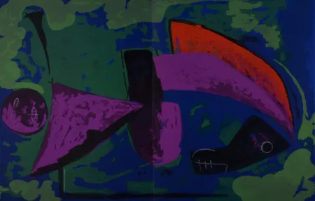 Litografia Marini - Guerrier, 1968