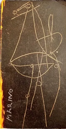 Litografia Marini - Lithographie originale pour  Catalogue Berggruen 15 lithographies,1955