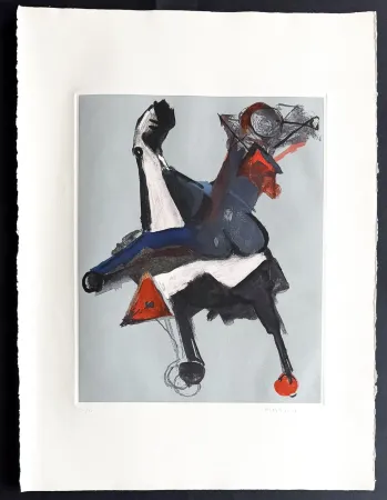 Incisione Marini - Marino Marini (1901–1980) - MARINO FROM SHAKESPEARE I - Color drypoint etching and aquatint on paper - 1977