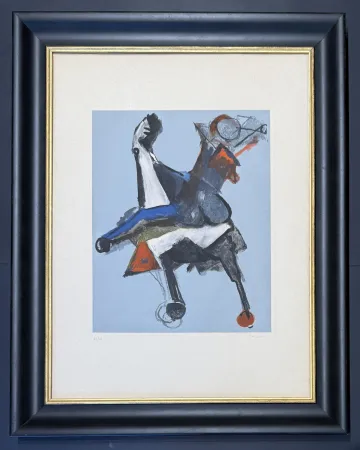 Punta Secca Marini - Marino Marini ( 1901 - 1980) - MARINO FROM SHAKESPEARE I - Etching, drypoint and aquatint in 19 colours - 1977